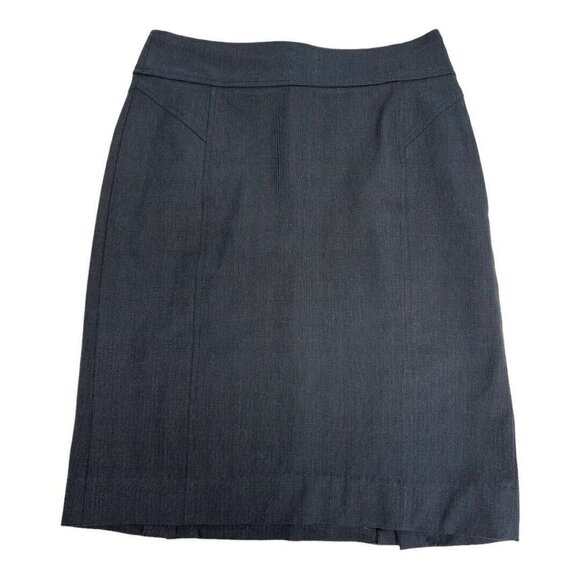 Banana Republic Double Slit Pencil Skirt~Size 6~Charcoal Gray Midi Career Work - Picture 1 of 8